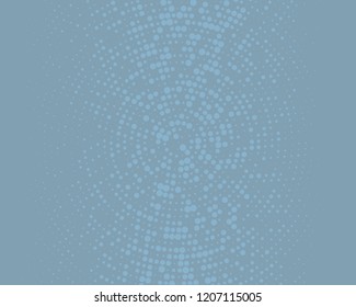 Blue halftone background. Digital gradient. Abstract backdrop with circles, point, dots. Dotted pattern. Futuristic panel Vector illustration