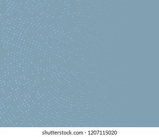 Blue halftone background. Digital gradient. Abstract backdrop with circles, point, dots. Dotted pattern. Futuristic panel Vector illustration