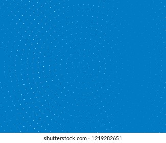 Blue halftone background. Digital gradient. Abstract backdrop with circles, point, dots. Dotted pattern. Futuristic panel Vector illustration