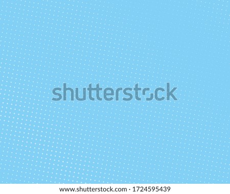 Blue halftone background. Digital gradient. Abstract backdrop with circles, point, dots. Dotted pattern. Futuristic panel Vector illustration
