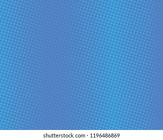 Blue Halftone Background. Fade Dotted Overlay. Digital Gradient. Pop-art style. Grunge Backdrop. Modern futuristic Pattern. Abstract panel. Vector illustration