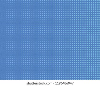 Blue Halftone Background. Fade Dotted Overlay. Digital Gradient. Pop-art style. Grunge Backdrop. Modern futuristic Pattern. Abstract panel. Vector illustration
