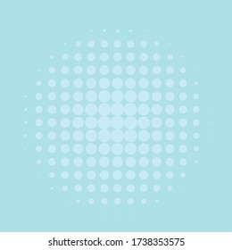 Blue halftone Background. Fade Dotted Overlay. Digital Gradient. Pop-art style. Grunge Backdrop. Modern futuristic Pattern. Abstract panel. Vector illustration