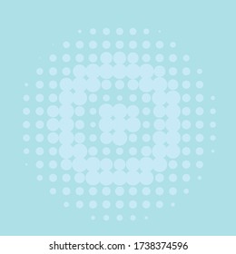 Blue halftone Background. Fade Dotted Overlay. Digital Gradient. Pop-art style. Grunge Backdrop. Modern futuristic Pattern. Abstract panel. Vector illustration