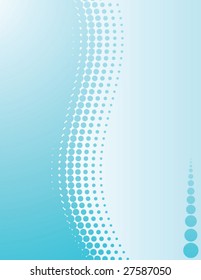 Blue Halftone Background - vector illustration