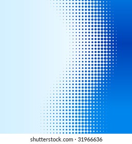 Fondo de medio tono azul. Ilustración vectorial.