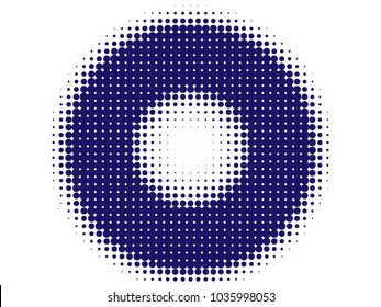Blue halftone circles, dots pattern, vector, grunge. Comic texture background. Monochrome half-tone. Circle halftone Dots, colorful geometric gradient for pop art designs.