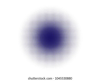 Blue halftone circles, dots pattern, vector, grunge. Comic texture background. Monochrome half-tone. Circle halftone Dots, colorful geometric gradient for pop art designs.