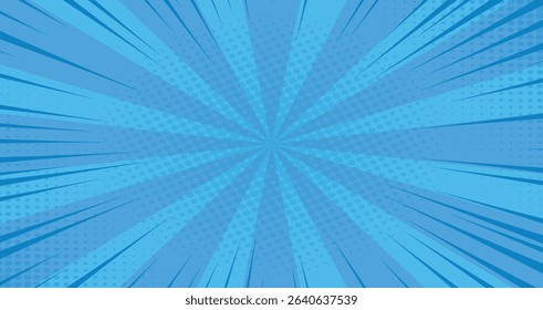 blue halftone comic cartoon background