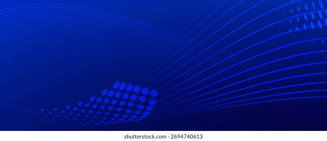 Fondo abstracto de onda digital de semitono azul