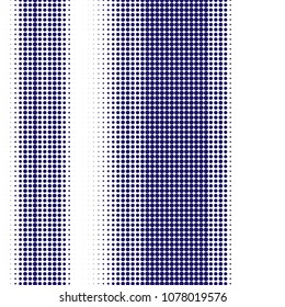 Blue halftone dots. Colorful geometric gradient for pop art designs. Geometric vintage monochrome fade wallpaper. Pop art print. Dotted geometric retro pattern. Comic halftone background.