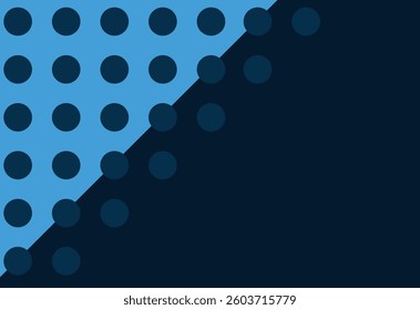 Blue halftone dots on dark blue background. Vector illustration.