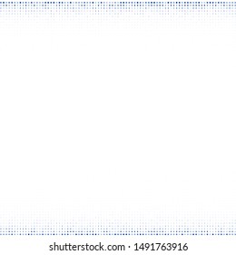 Blue Halftone of halftone dots on white background for text