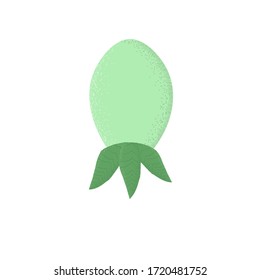Flor azul de semitonosPuede usarse para banner, infografías. Ilustración vectorial de estilo plano aislada en segundo plano. Ilustración del vector