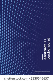 Fondo del volante azul de medio tono. Resumen de diseño de portada creativa.