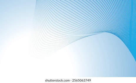 Blue halftone gradient abstract background for backdrop or presentation