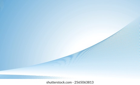 Blue halftone gradient abstract background for backdrop or presentation