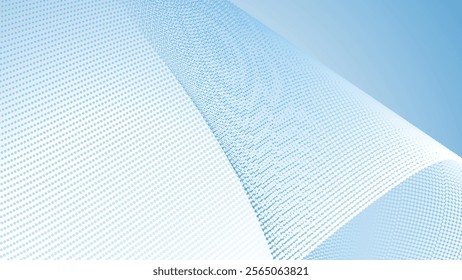 Blue halftone gradient abstract background for backdrop or presentation