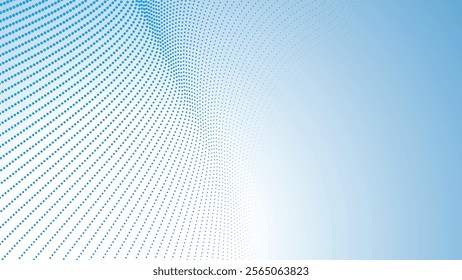 Blue halftone gradient abstract background for backdrop or presentation