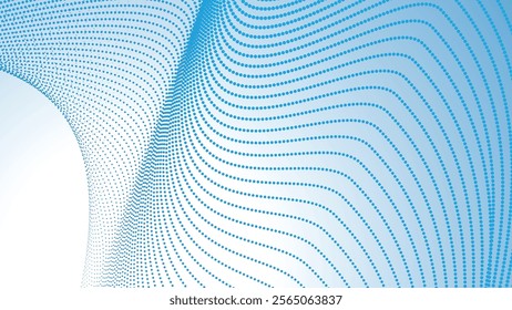 Blue halftone gradient abstract background for backdrop or presentation