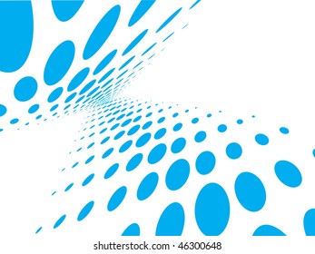 blue halftone isolated on white
