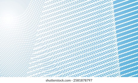 Blue halftone pattern abstract background for fabric style
