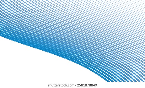 Blue halftone pattern abstract background for fabric style