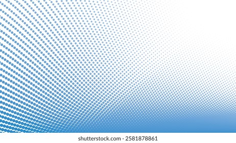 Blue halftone pattern abstract background for fabric style