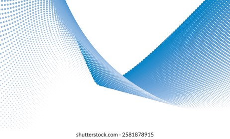 Blue halftone pattern abstract background for fabric style
