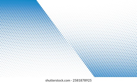 Blue halftone pattern abstract background for fabric style