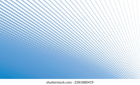 Blue halftone pattern abstract background for fabric style