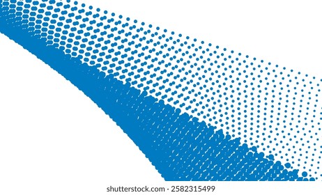 Blue halftone pattern abstract background for fabric style