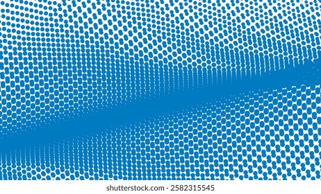 Blue halftone pattern abstract background for fabric style