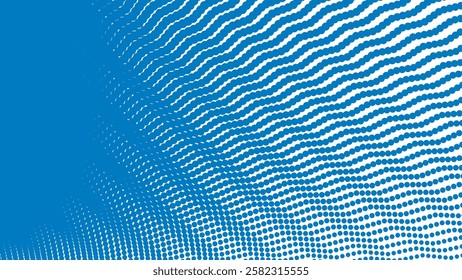 Blue halftone pattern abstract background for fabric style