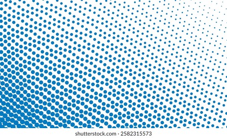 Blue halftone pattern abstract background for fabric style