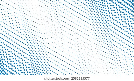 Blue halftone pattern abstract background for fabric style