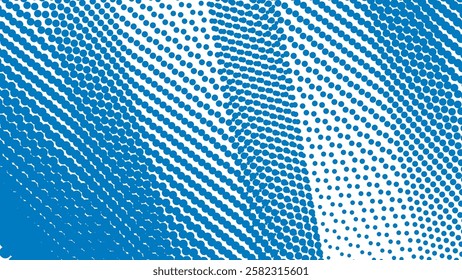 Blue halftone pattern abstract background for fabric style
