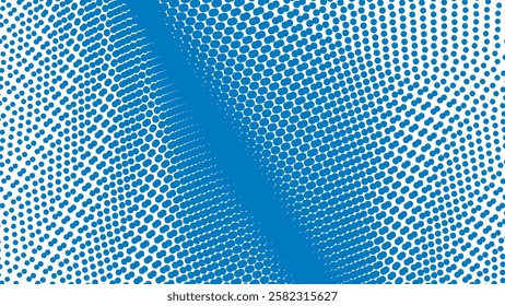 Blue halftone pattern abstract background for fabric style