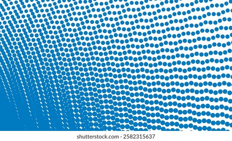 Blue halftone pattern abstract background for fabric style