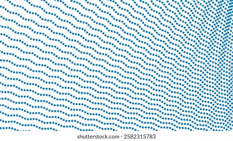 Blue halftone pattern abstract background for fabric style