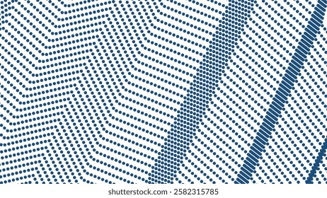 Blue halftone pattern abstract background for fabric style