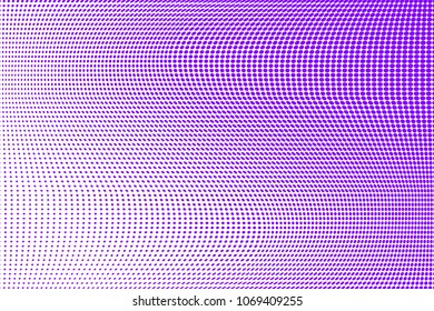 Blue halftone pattern. Gradient polka dots background. Modern vector illustration. Abstract curves. Points backdrop. Dotted spotted pattern. Monochrome template for web design