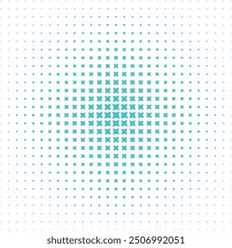Diseño moderno y geométrico de semitono azul Perfecto para fondos, impresiones textiles, Web y arte digital. El diseño presenta cuadrados degradados sobre un fondo blanco, creando un efecto visual dinámico