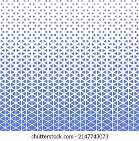 Blue halftone pattern on white background. Linear halftone backdrop. Isolated vector illustration on white background. Blue mosaic pattern.