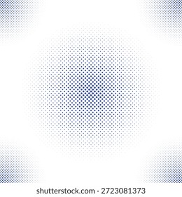 Patrón de semitono azul sobre fondo blanco