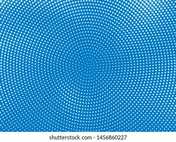 Blue halftone pattern. Retro design comic book style. Digital grdient. Vector illustration
