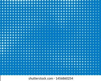 Blue halftone pattern. Retro design comic book style. Digital grdient. Vector illustration