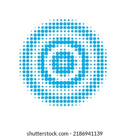 Conjunto de semitono azul. Puntos vectoriales. Elemento Resumen. Logo de textura. Forma de punto. Ilustración de círculo. Elemento de degradado. Conjunto de redondeo. Gradación de efectos.
