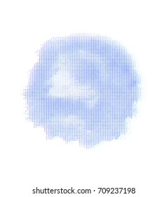 Blue halftone spot. Element for different design