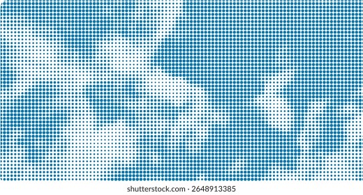 Blue halftone square dotted gradient background, abstract color pop cartoon comic dots, dynamic minimal retro graphic texture, tech point art pattern. eps10